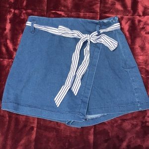 Denim skort